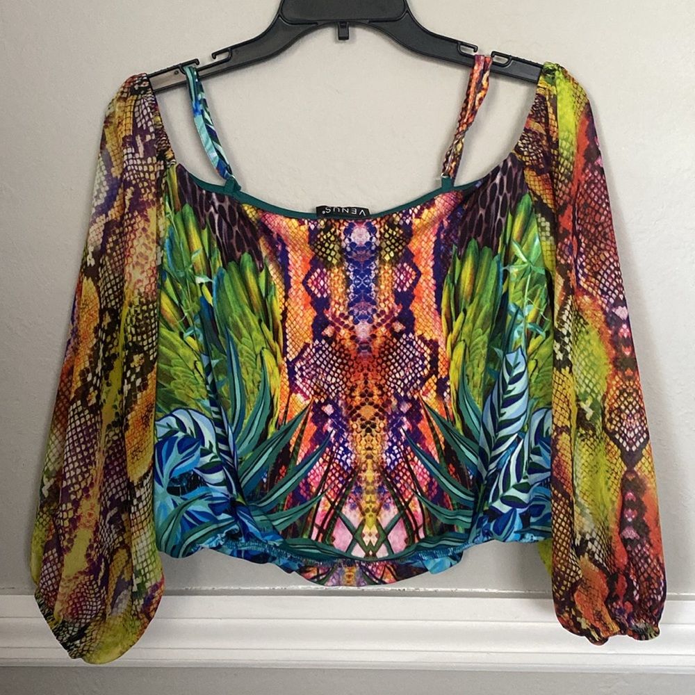 Venus S Women’s Cold-Shoulder Top Multicolored